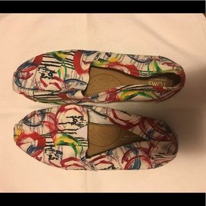 TOMS paint print classic shoes